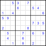 Судоку 9х9 #1594 очень трудный