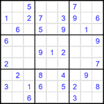 Судоку 9х9 #1600 очень трудный