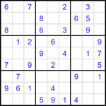Судоку 9х9 #1641 легкий