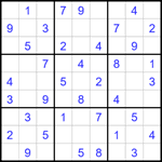 Судоку 9х9 #1643 легкий