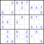 Судоку 9х9 #1644 легкий