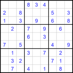 Судоку 9х9 #1647 легкий