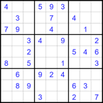 Судоку 9х9 #1650 легкий