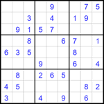 Судоку 9х9 #1651 легкий