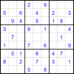 Судоку 9х9 #1655 легкий