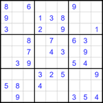 Судоку 9х9 #1664 легкий