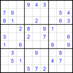 Судоку 9х9 #1667 легкий