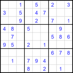 Судоку 9х9 #1669 легкий