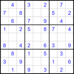 Судоку 9х9 #1670 легкий