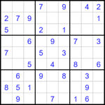 Судоку 9х9 #1671 легкий