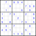 Судоку 9х9 #1672 легкий