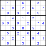 Судоку 9х9 #1673 легкий