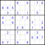 Судоку 9х9 #1679 легкий