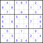 Судоку 9х9 #1680 легкий