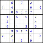 Судоку 9х9 #1689 легкий