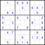 Судоку 9х9 #1692 легкий