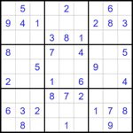 Судоку 9х9 #1693 легкий