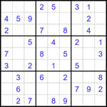 Судоку 9х9 #1695 легкий