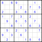 Судоку 9х9 #1697 легкий