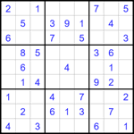 Судоку 9х9 #1700 легкий