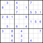 Судоку 9х9 #1612 средний