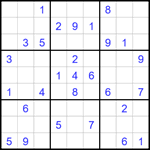 Судоку 9х9 #1614 средний