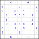 Судоку 9х9 #1618 средний