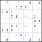 Судоку 9х9 #1619 средний
