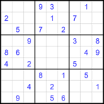 Судоку 9х9 #1621 средний