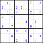 Судоку 9х9 #1627 средний