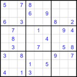 Судоку 9х9 #1628 средний