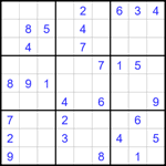 Судоку 9х9 #1631 средний