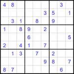 Судоку 9х9 #1633 средний