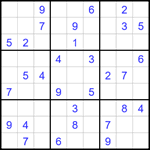 Судоку 9х9 #1635 средний