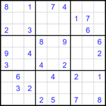 Судоку 9х9 #1640 средний