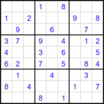 Судоку 9х9 #1643 средний