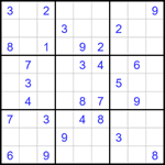 Судоку 9х9 #1645 средний