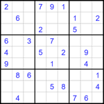 Судоку 9х9 #1650 средний