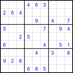 Судоку 9х9 #1651 средний