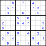 Судоку 9х9 #1653 средний