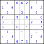 Судоку 9х9 #1654 средний
