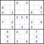 Судоку 9х9 #1661 средний