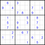 Судоку 9х9 #1662 средний