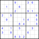 Судоку 9х9 #1665 средний