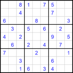 Судоку 9х9 #1668 средний