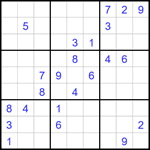 Судоку 9х9 #1611 трудный