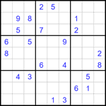 Судоку 9х9 #1612 трудный