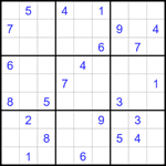 Судоку 9х9 #1613 трудный