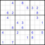 Судоку 9х9 #1614 трудный