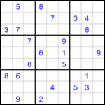 Судоку 9х9 #1621 трудный